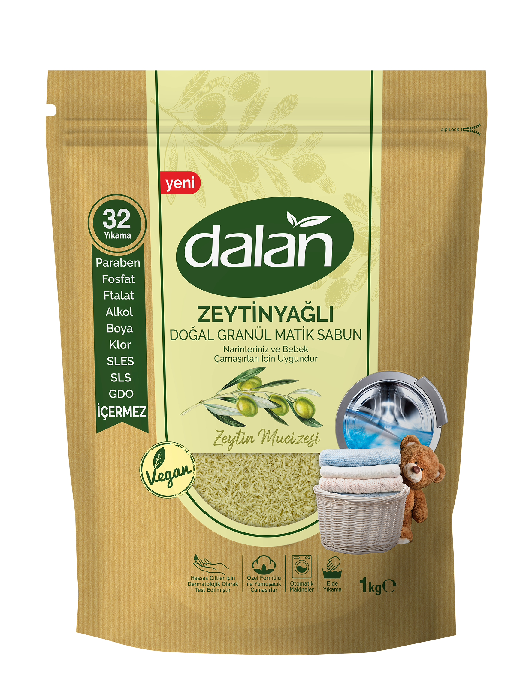 Dalan Zeytinyağlı Doğal Granül Matik Sabun Zeytin Mucizesi